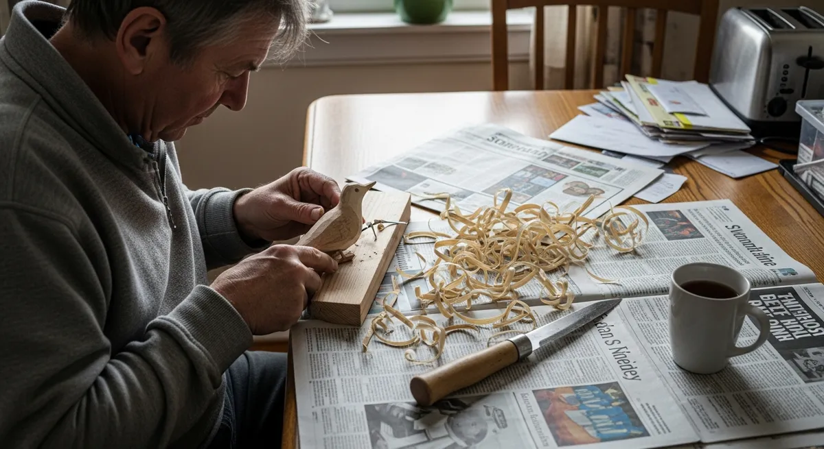 What keeping their hands busy with a winter whittling project actually costs - and quietly gives back - tag item